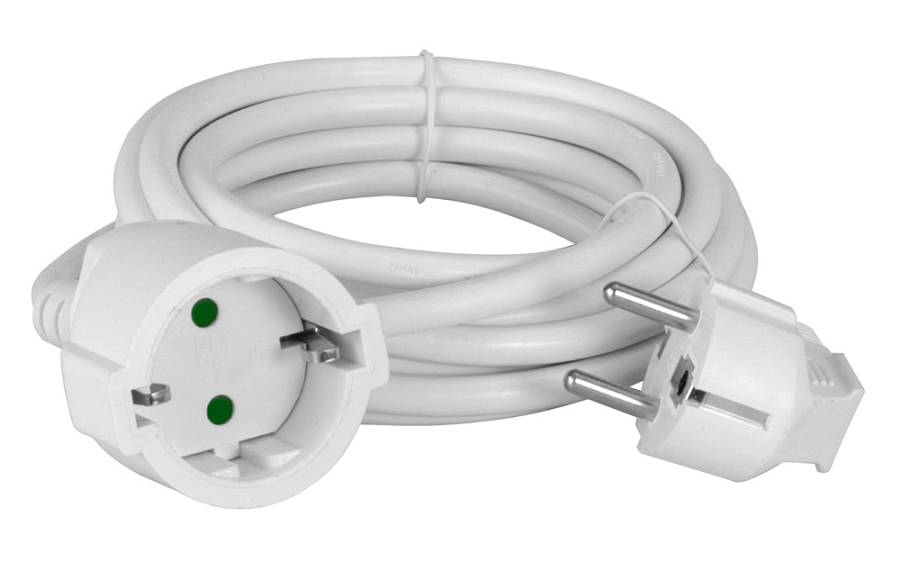 POWERTECH μπαλαντέζα ρεύματος PT-888, 1x schuko, 16A, 3m, λευκή PT-888