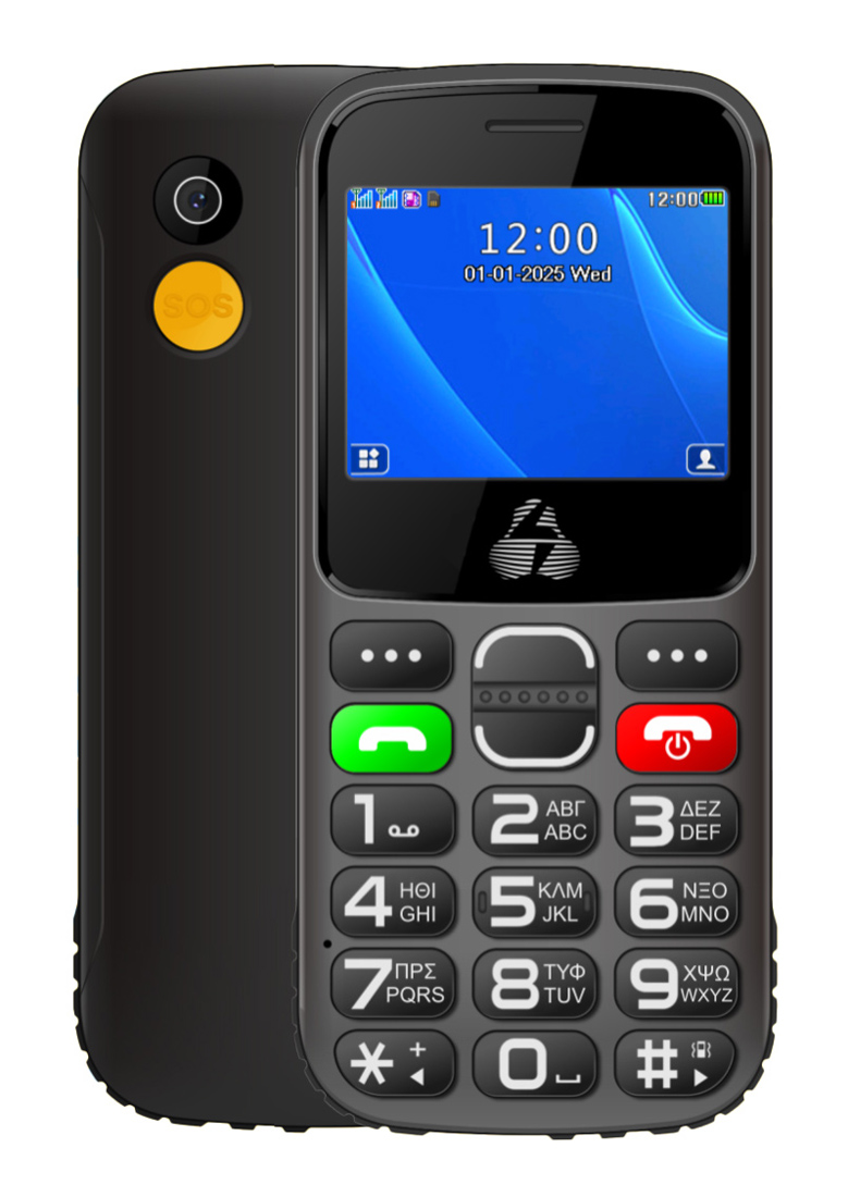 POWERTECH κινητό τηλέφωνο Sentry Eco II, 2.31, dual SIM, με κάμερα, μαύρο PTM-39