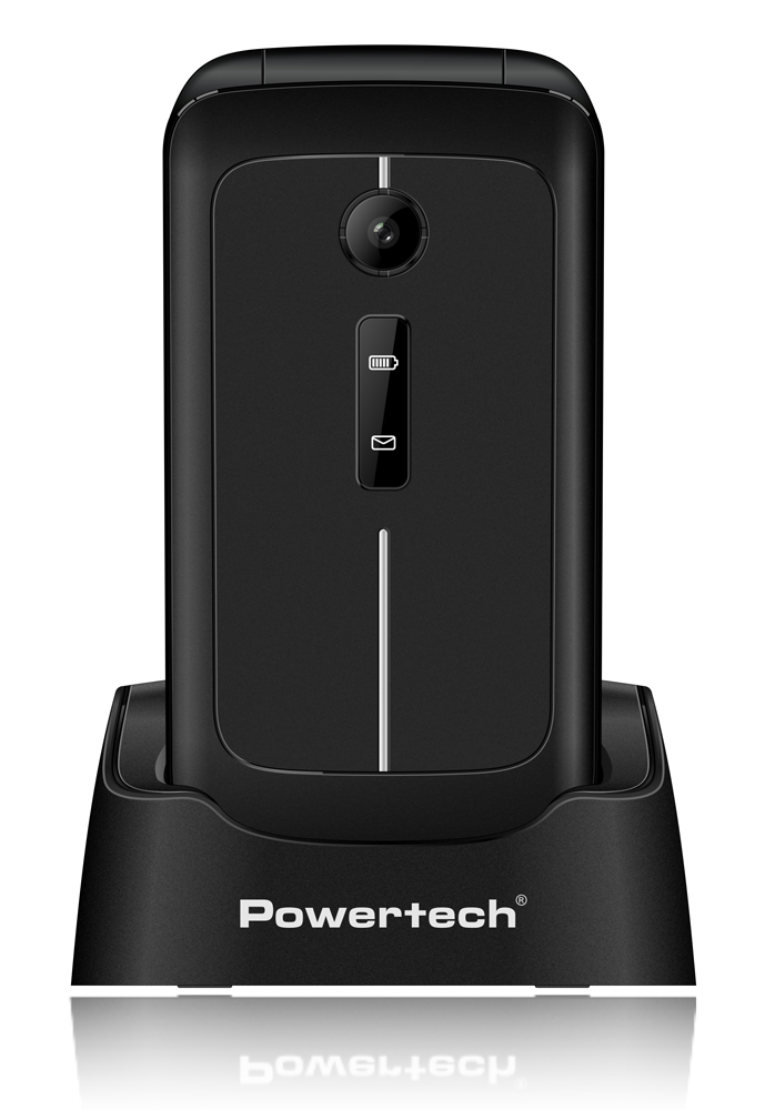 POWERTECH κινητό τηλέφωνο Sentry 2.8, 2.8, dual SIM, πλήκτρο SOS, μαύρο PTM-40