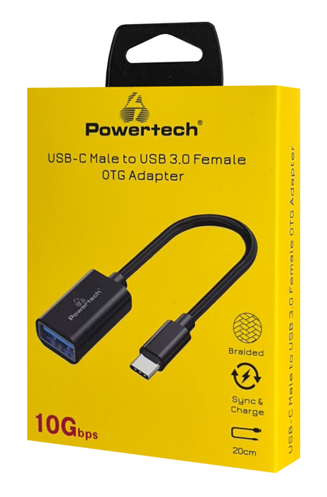 POWERTECH αντάπτορας USB-C σε USB 3.0 PTR-0146, 10 Gbps, γκρι PTR-0146