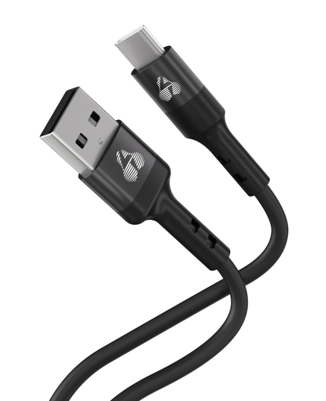 POWERTECH καλώδιο USB-C σε USB PTR-0161, σιλικόνης, 60W, 480Mbps, 1m, μαύρο PTR-0161