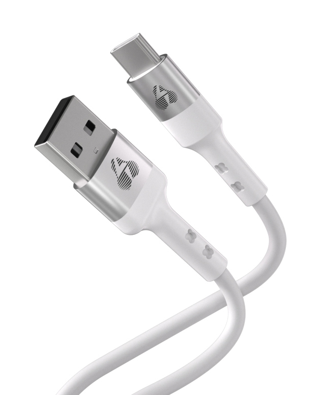 POWERTECH καλώδιο USB-C σε USB PTR-0162, σιλικόνης, 60W, 480Mbps, 1m, λευκό PTR-0162