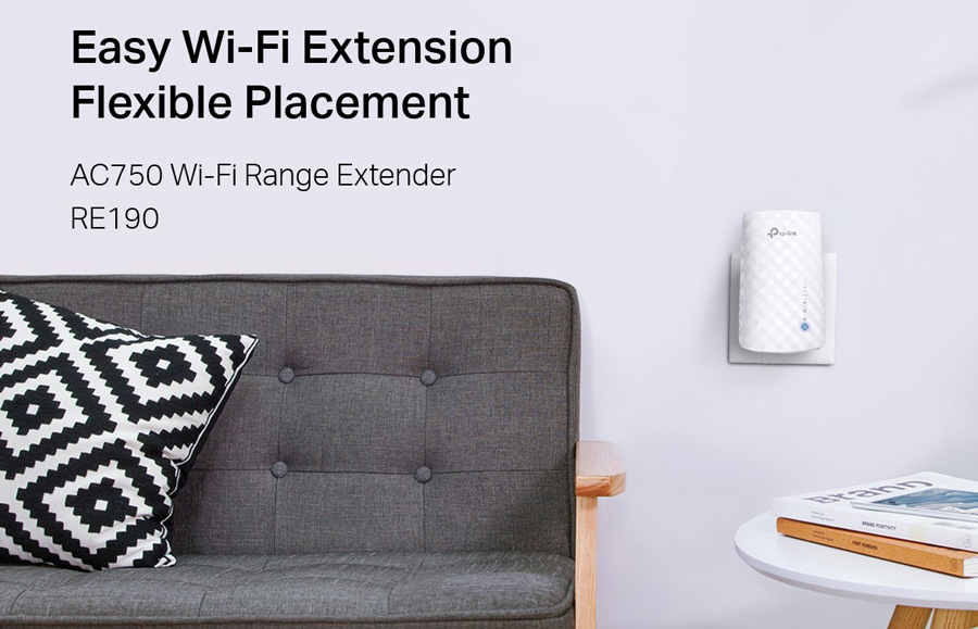 TP-LINK AC750 Wi-Fi Range Extender RE190, dual band, Ver. 4.0 RE190