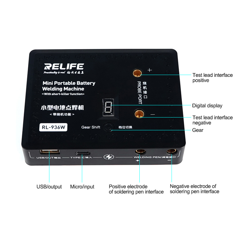 RELIFE ηλεκτροπόντα μπαταριών RL-936W, 8 επίπεδα, 4000mAh RL-936W