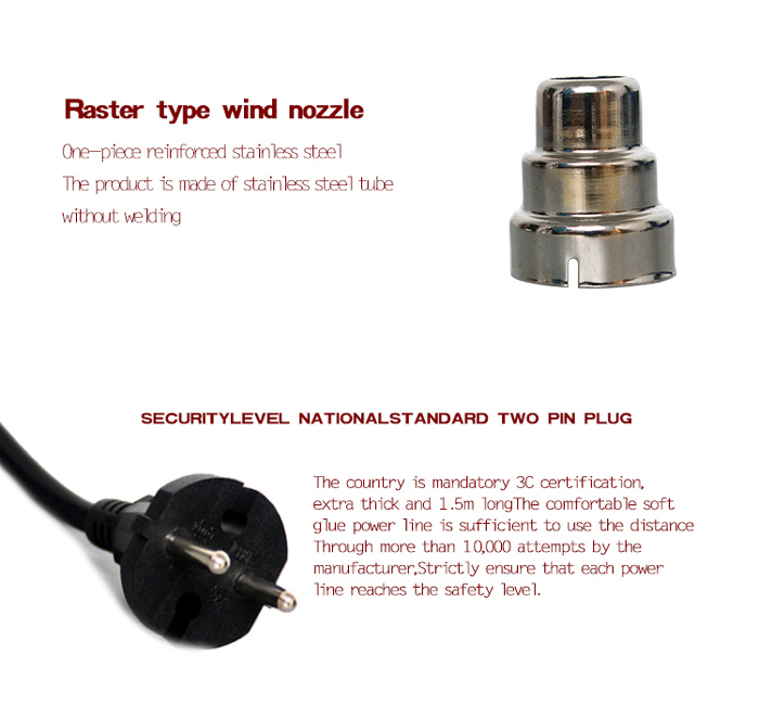 SUNSHINE πιστόλι θερμού αέρα RS-1800D, 2 ταχύτητες, LCD, 1800W, μαύρο RS-1800D