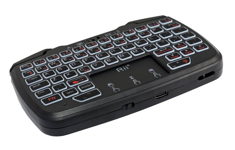 RIITEK ασύρματο gamepad & πληκτρολόγιο RK707, backlit, 2.4GHz, μαύρο RT-RK707