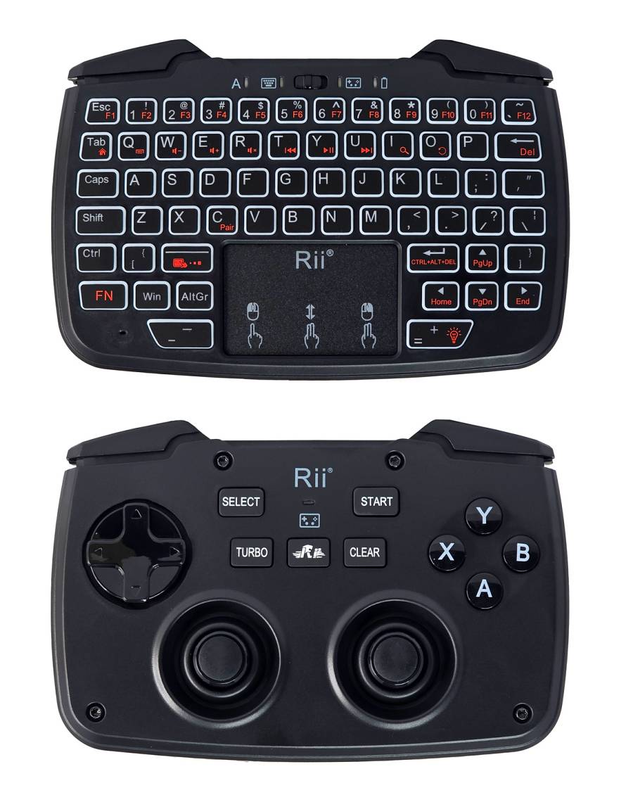 RIITEK ασύρματο gamepad & πληκτρολόγιο RK707, backlit, 2.4GHz, μαύρο RT-RK707
