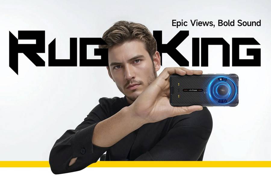 ULEFONE smartphone RugKing με ηχείο 3.5W, 5.99, 8/256GB, 9600mAh, IP68/IP69K, μαύρο RUGKING-BK