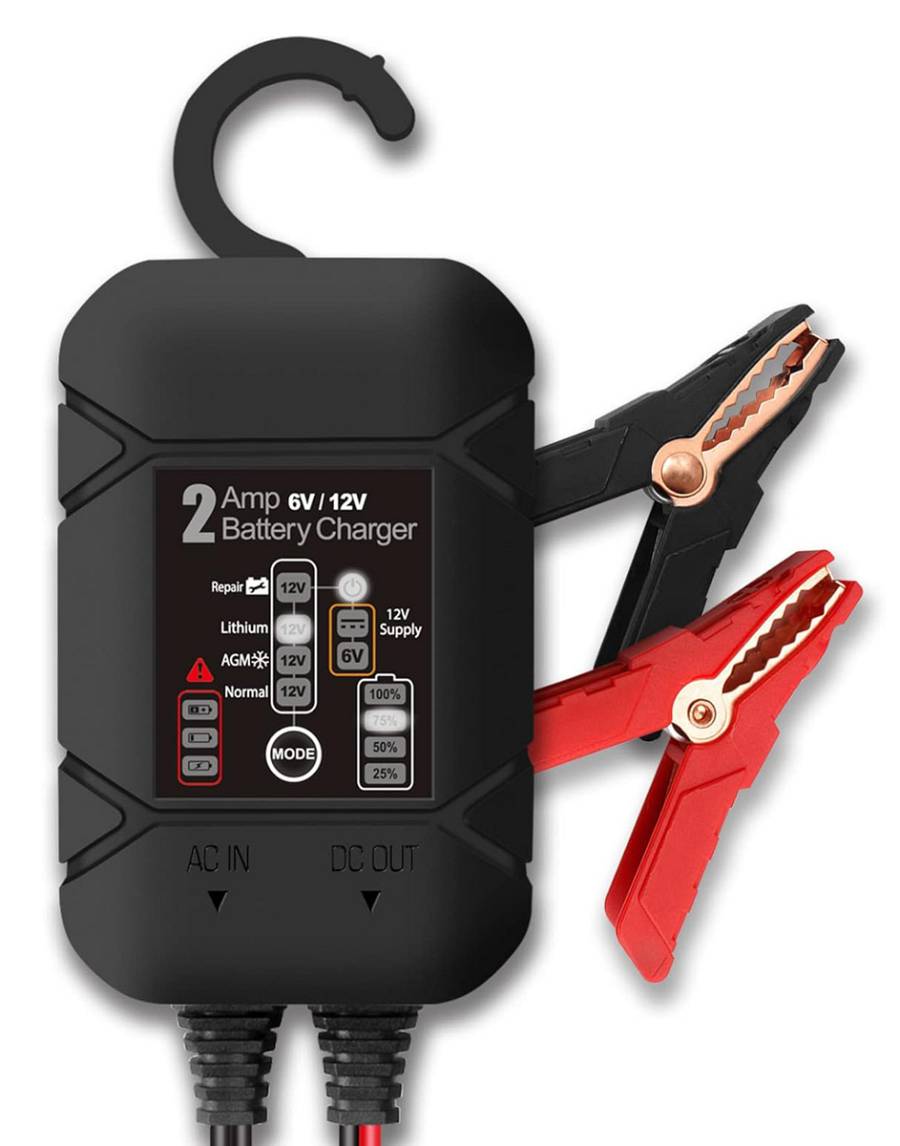 BYGD φορτιστής & συντηρητής μπαταρίας αυτοκινήτου S2000, 6-12V/2A S2000