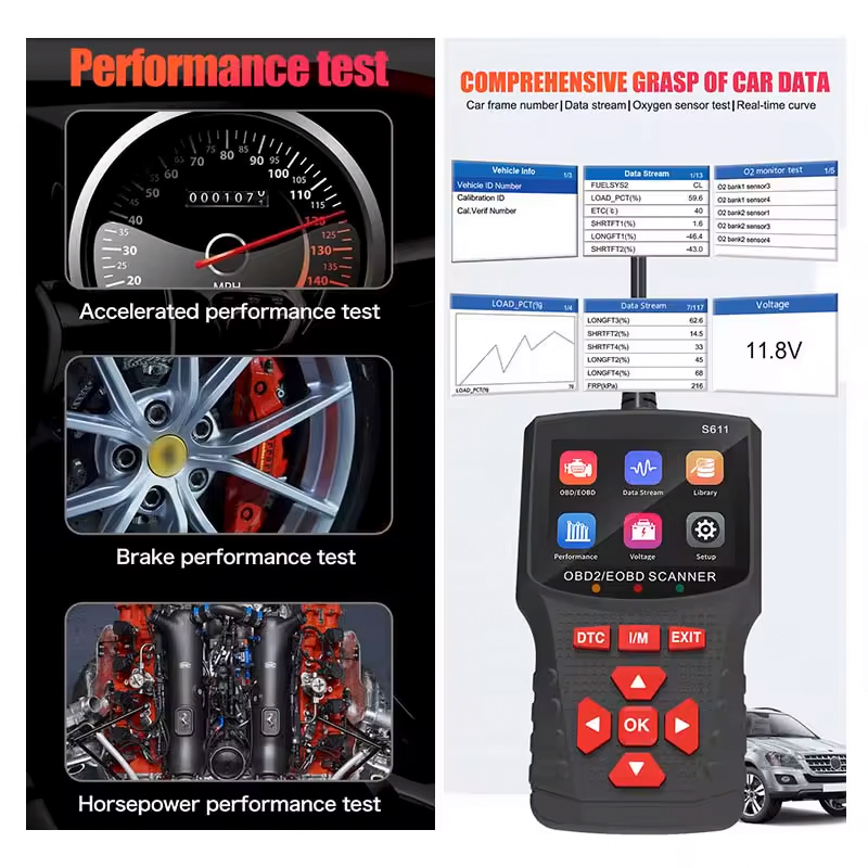 NOYAFA διαγνωστικό αυτοκινήτου OBD II/EOBD S611 S611