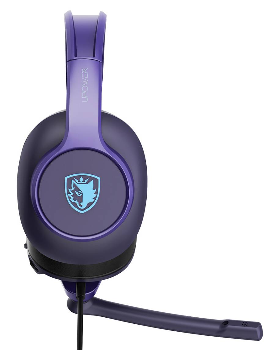 SADES gaming headset UPOWER, 3.5mm σύνδεση, 40mm, μωβ SA-703-PR