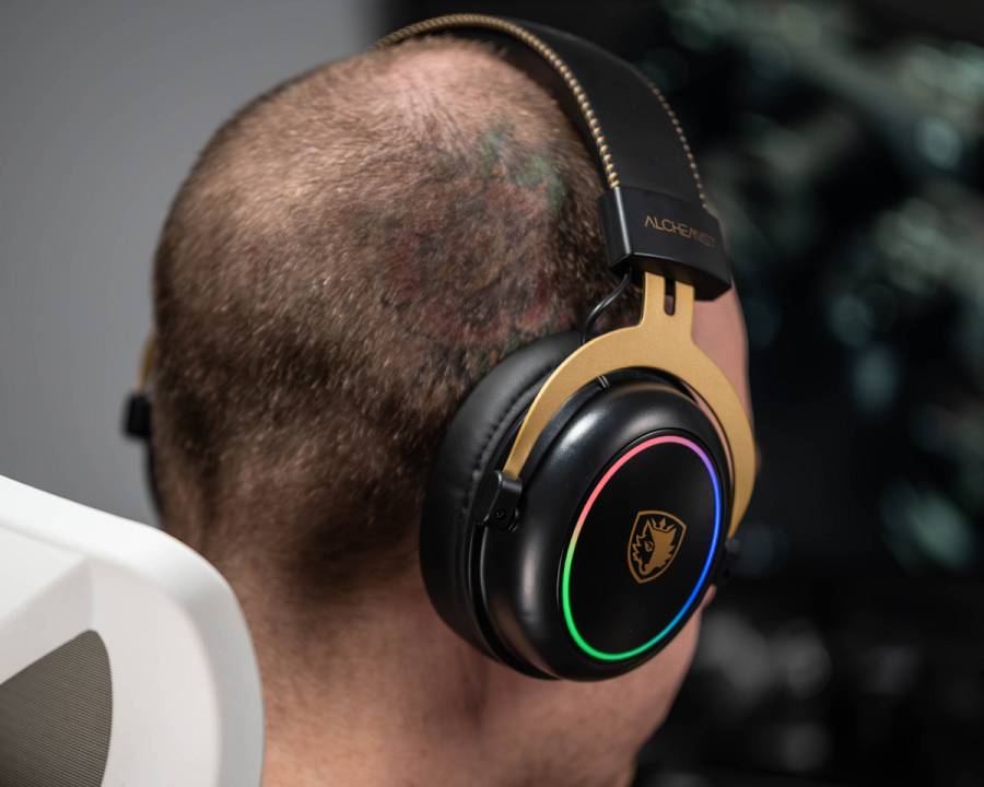 SADES gaming headset Alchemist, USB σύνδεση, 50mm, V7.1 surround, ENC, RGB, multi-platform, μαύρο SA-913