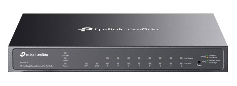 TP-LINK smart PoE+ switch SG2210P, 10-Port Gigabit, V 5.20 SG2210P
