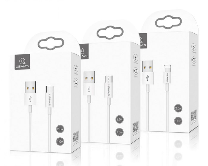 USAMS καλώδιο USB-C σε USB US-SJ285, 2A, 1m, λευκό SJ285USB01