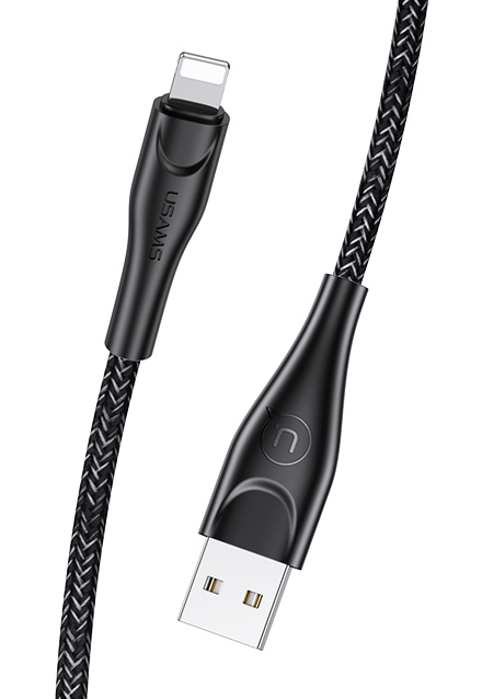 USAMS καλώδιο Lightning σε USB US-SJ391, 2A, 1m, μαύρο SJ391USB01