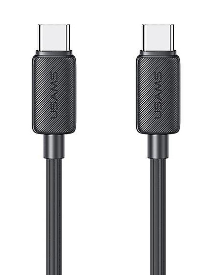USAMS καλώδιο USB-C σε USB-C US-SJ691, 60W, 480Mbps, 1m, μαύρο SJ691USB01