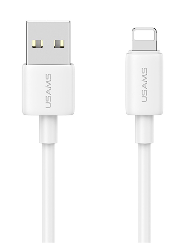 USAMS καλώδιο Lightning σε USB US-SJ709, 2.4A, 480Mbps, 1m, λευκό SJ709USB02