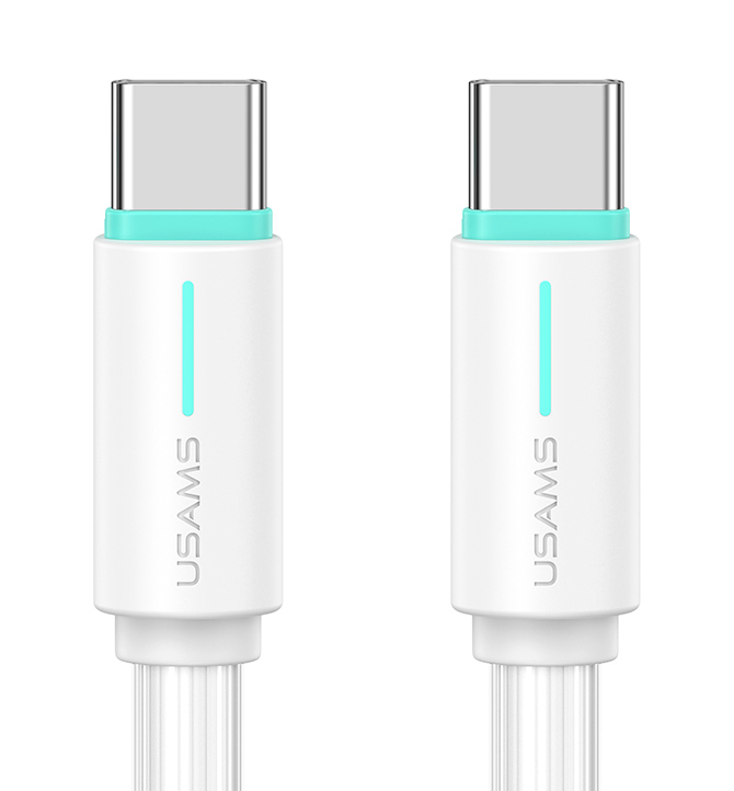 USAMS καλώδιο USB-C US-SJ734, 60W, 480Mbps, 1m, λευκό SJ734USB02