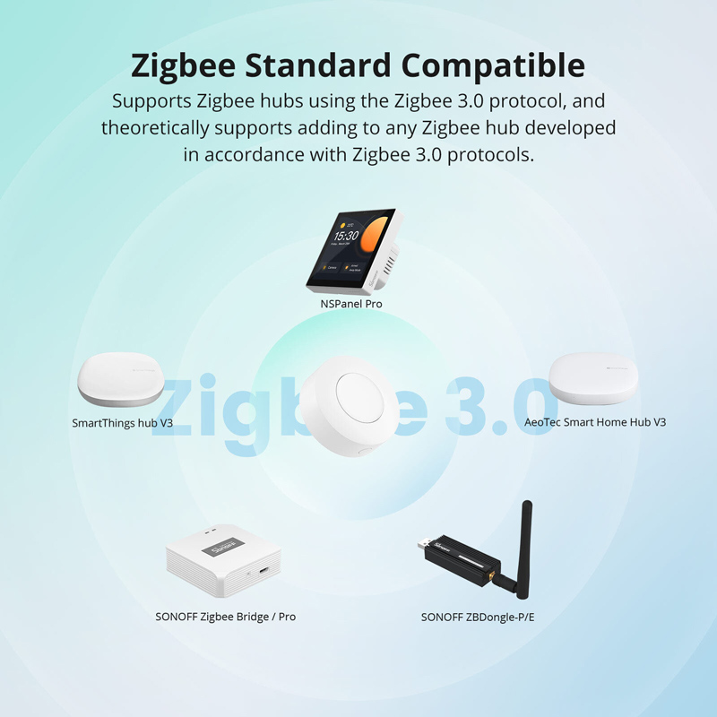 SONOFF smart διακόπτης SNZB-01P, μπαταρίας, Zigbee SNZB-01P