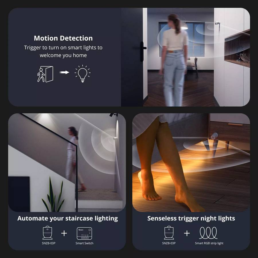 SONOFF smart ανιχνευτής κίνησης SNZB-03P, ZigBee, μπαταρίας, λευκός SNZB-03P