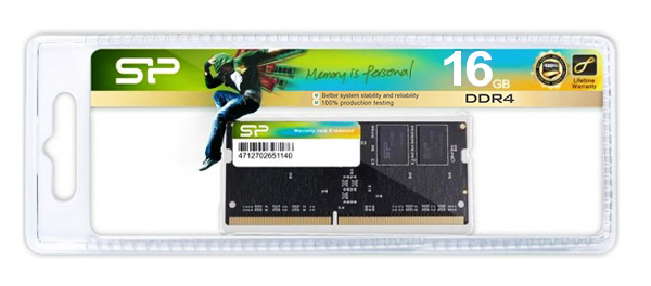 SILICON POWER μνήμη DDR4 SODimm SP016GBSFU266X02, 16GB, 2666MHz, CL19 SP016GBSFU266X02