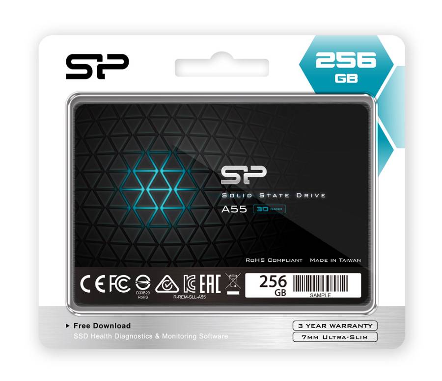 SILICON POWER SSD A55 256GB, 2.5, SATA III, 460-450MB/s, 7mm SP256GBSS3A55S25