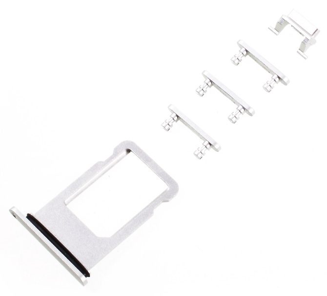Υποδοχή κάρτας SIM και Side Button για iPhone 8, ασημί SPIP8-0033