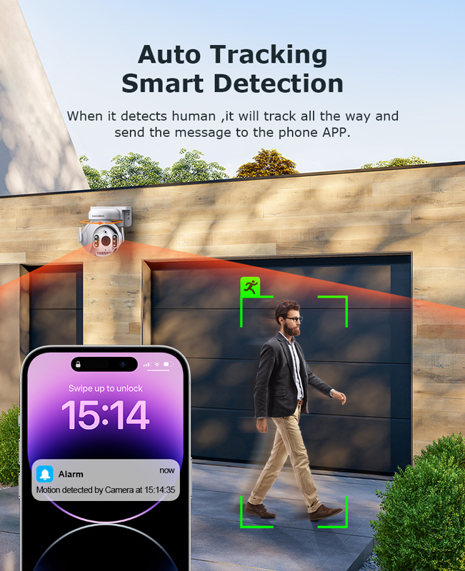 SECTEC smart κάμερα ST-515C-3MTY, 3MP, WiFi, SD, PTZ, IP65 ST-515C-3MTY