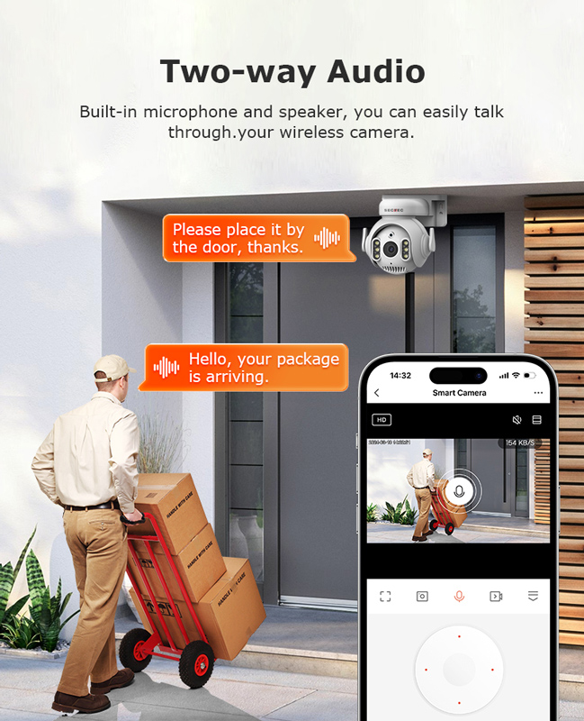 SECTEC smart κάμερα ST-515C-3MTY, 3MP, WiFi, SD, PTZ, IP65 ST-515C-3MTY