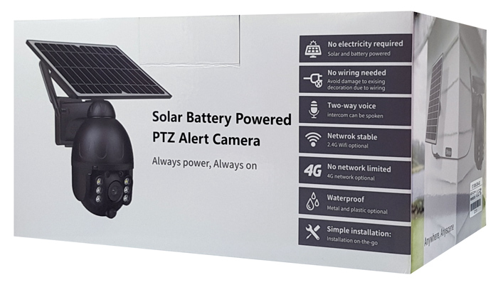 SECTEC smart ηλιακή 4G κάμερα ST-S588M-3M-4G, 3MP, PIR, cloud/micro SD ST-S588M-3M-4G