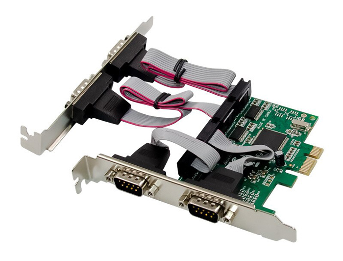 POWERTECH κάρτα επέκτασης PCIe σε 4x RS232 ST310, CH384L ST310