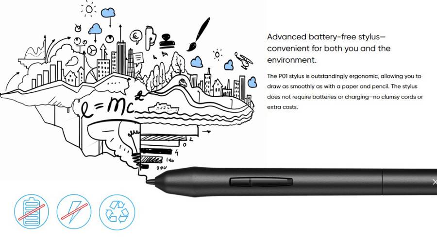 XP-PEN ταμπλέτα σχεδίασης με γραφίδα Star 03 V2, 228.8x152.6mm, μαύρο STAR03-B