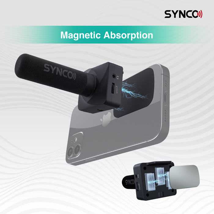 SYNCO μικρόφωνο SY-U3-MMIC με μαγνήτη, δυναμικό, καρδιοειδές, USB, μαύρο SY-U3-MMIC