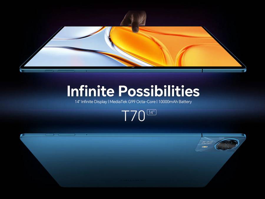 TECLAST tablet T70, 14, 8/256GB, 4G, Android 14, 10000mAh, μπλε T70-BL