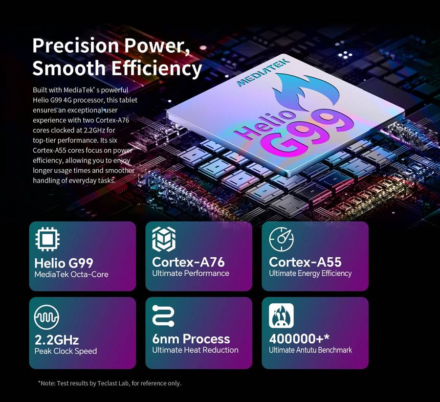 TECLAST tablet T70, 14, 8/256GB, 4G, Android 14, 10000mAh, μπλε T70-BL