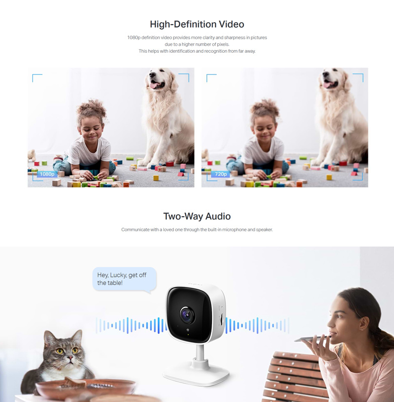 TP-LINK smart camera Tapo-C100 Full HD, Motion Detection, WiFi, Ver. 1.0 TAPO-C100