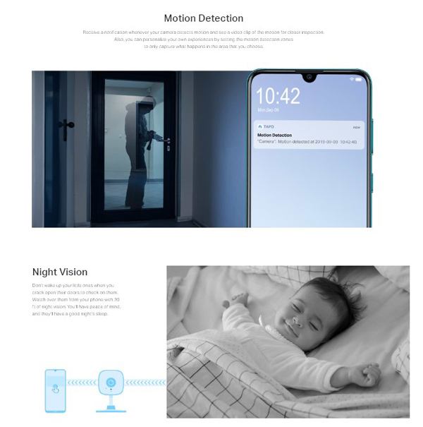 TP-LINK smart κάμερα Tapo C110, 2K, motion detection, Wi-Fi, Ver. 2.0 TAPO-C110