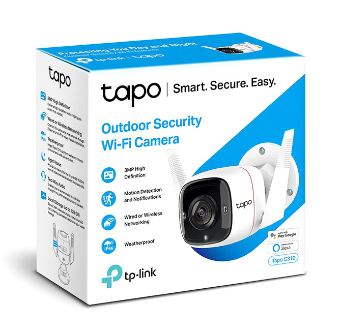 TP-LINK smart camera TAPO-C310, 3MP, ανίχνευση κίνησης, IP66, Ver. 1.0 TAPO-C310