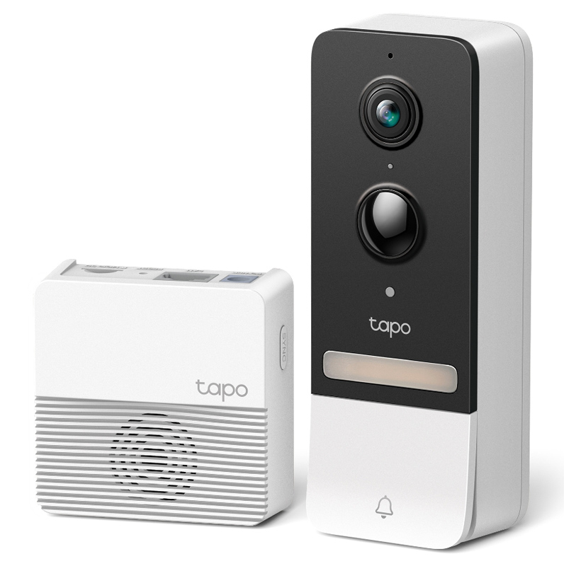 TP-LINK smart κουδούνι με κάμερα Tapo D230S1, Wi-Fi 2K, 6700mAh, Ver 1.0 TAPO-D230S1