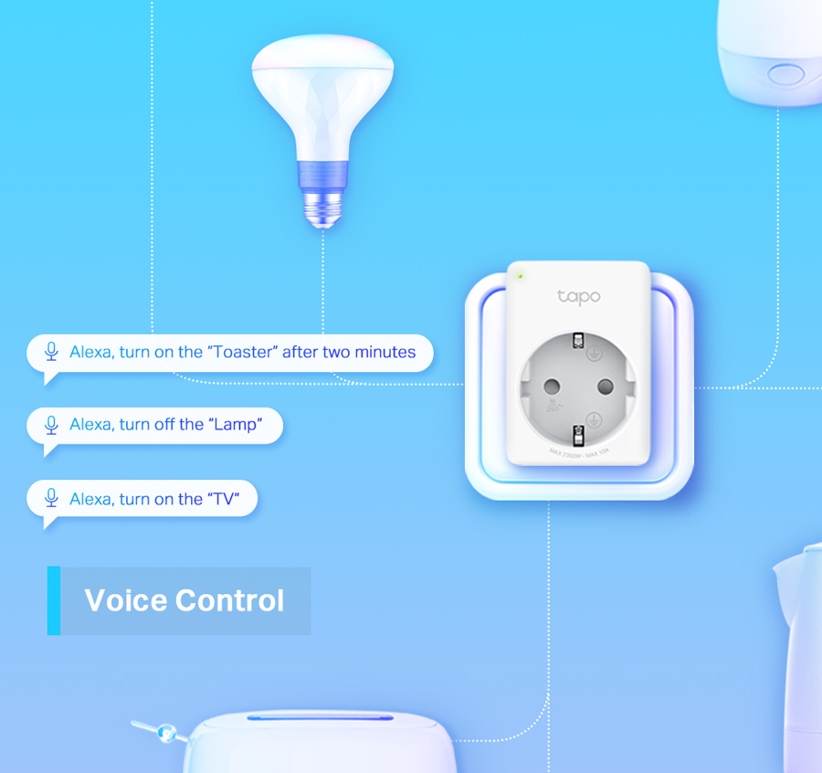 TP-LINK smart αντάπτορας ρεύματος TAPO-P100, Wi-Fi, ΒΤ, 4τμχ, Ver. 1.0 TAPO-P100-4