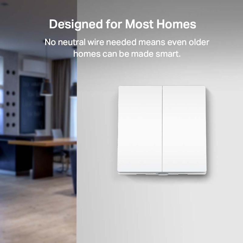 TP-LINK smart διακόπτης Tapo S220 με μπαταρία, διπλός, 868MHz, Ver 1.0 TAPO-S220