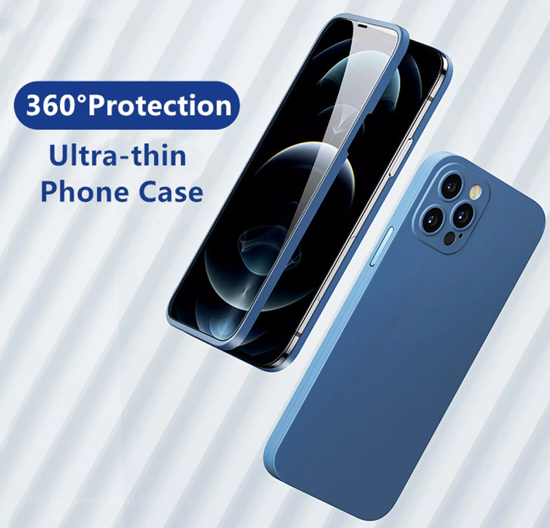 POWERTECH θήκη & tempered glass 2.5D TGC-0006, iPhone 12 Pro Max, μπλε TGB-0006