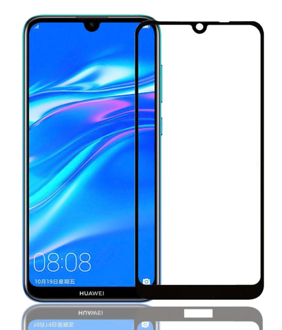 POWERTECH Tempered Glass 5D για Huawei Y8p, full glue, μαύρο TGC-0390