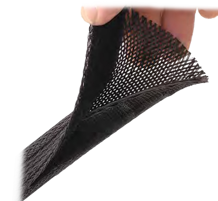 POWERTECH δεματικό καλωδίων τύπου Flex Wrap TIES-001, 1.8m, μαύρο TIES-001