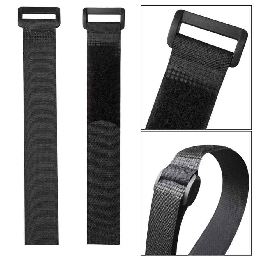 POWERTECH ιμάντας τύπου velcro TIES-025, 30x2cm, μαύρος, 10τμχ TIES-025