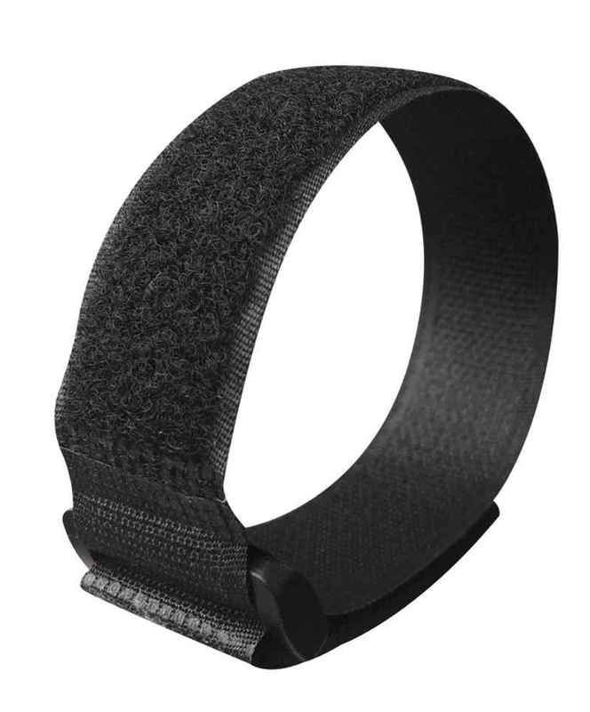 POWERTECH ιμάντας τύπου velcro TIES-026, 45x2cm, μαύρος, 10τμχ TIES-026