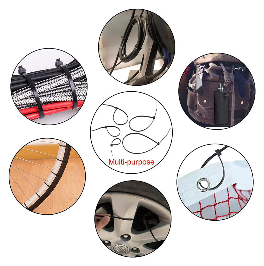POWERTECH δεματικά καλωδίων TIES-046, 150x3.6mm, μαύρα, 100τμχ TIES-046