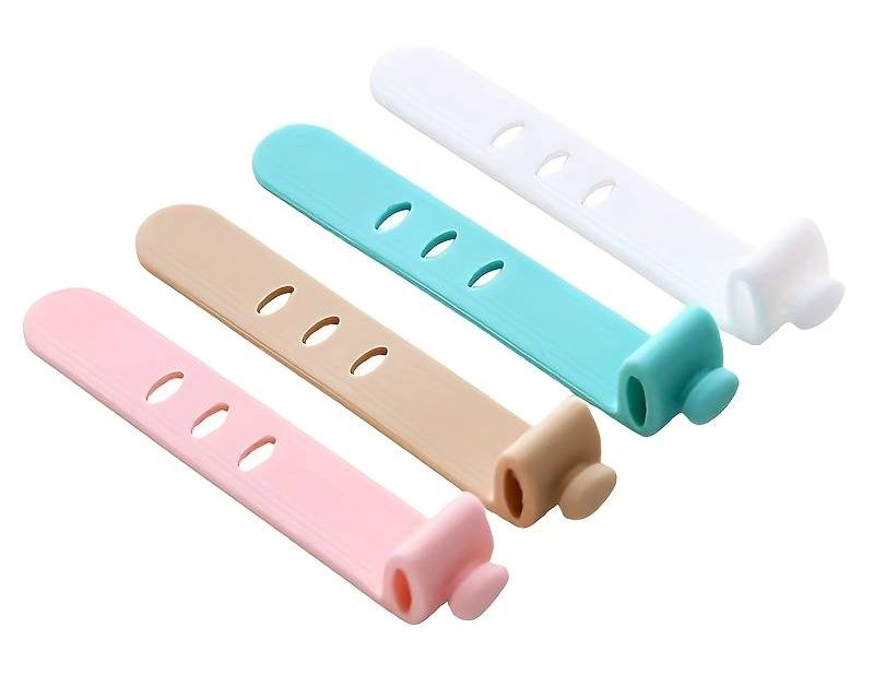 POWERTECH δεματικά καλωδίων TIES-077, 6.5x1cm, πολύχρωμα, 4τμχ TIES-077