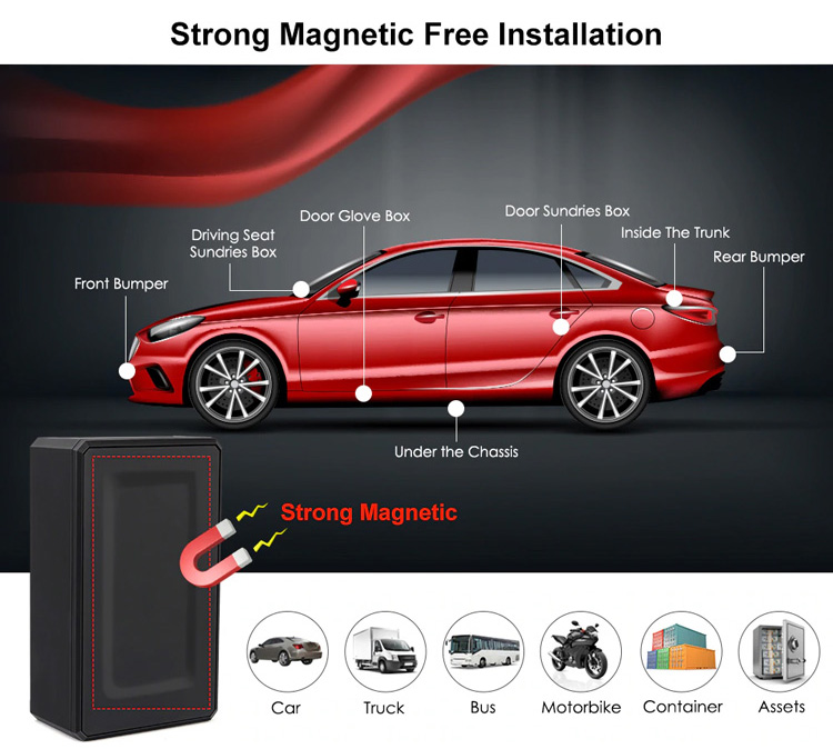 COBAN GPS Tracker Οχημάτων TK108B, GPS & GSM/GPRS, IP67, 10000mAh TK108B