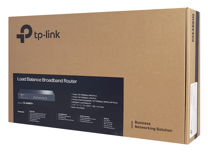 TP-LINK load balance broadband router TL-R480T+, 5x Ethernet port, Ver 9 TL-R480T+